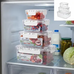 4-Piece Airtight Food Storage Container Set - Kitchen Organizers