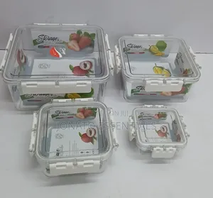 4-Piece Airtight Food Storage Container Set - Kitchen Organizers