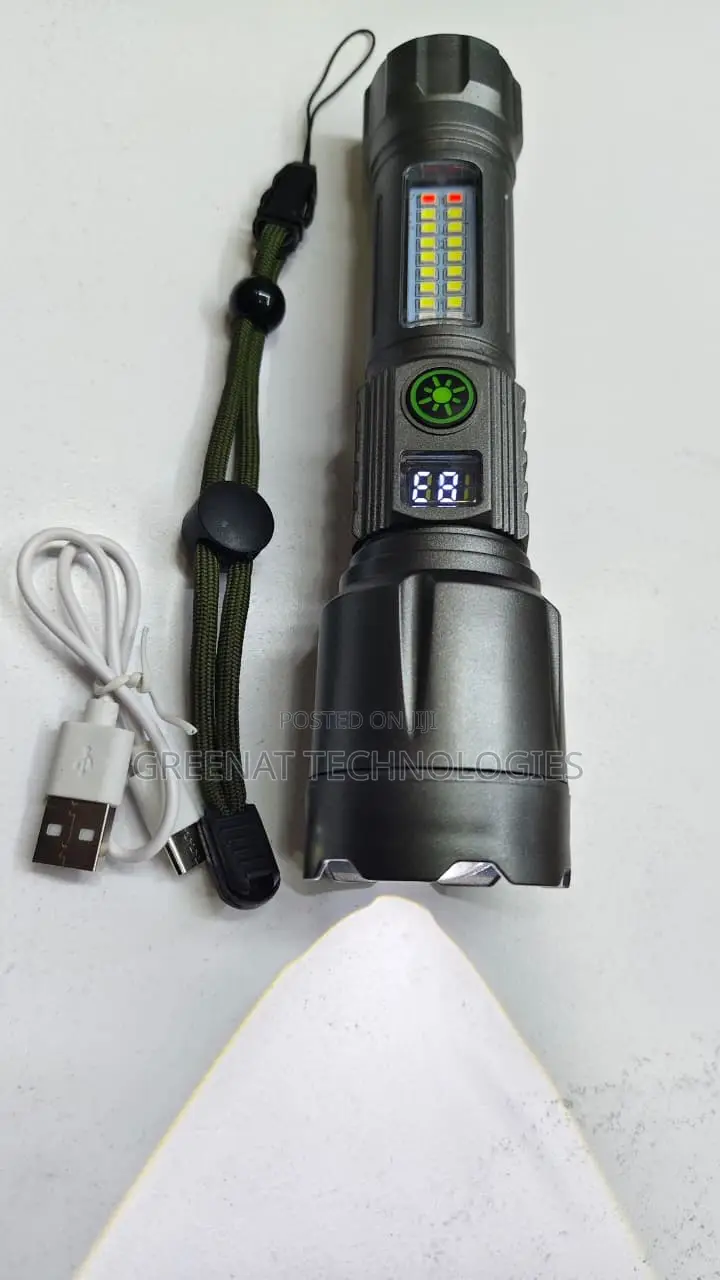 Ph-239sx Rechargeable Flashlight With Cob Side+ Red + Blue Light