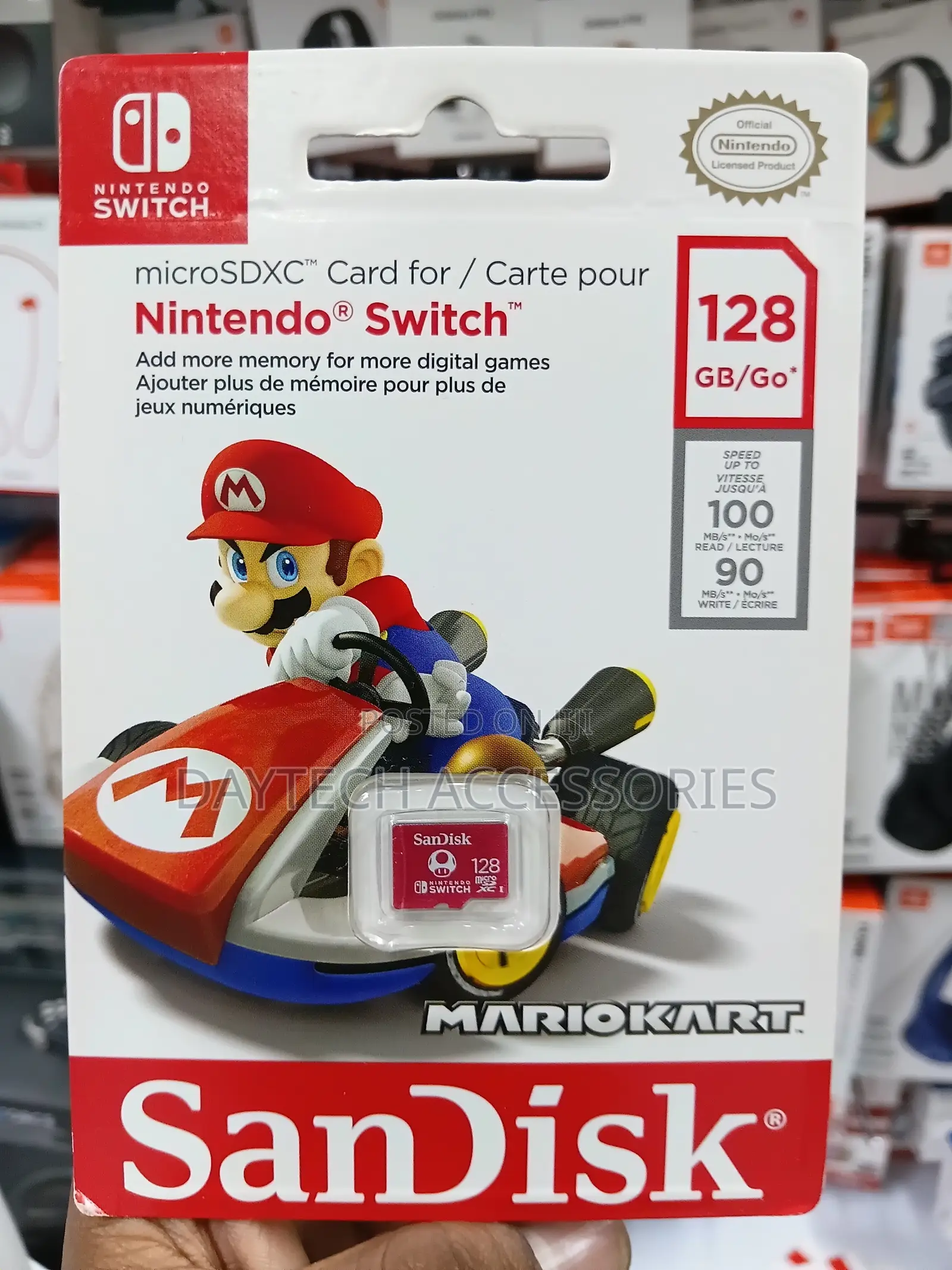 This Is A 128gb Sandisk Microsdxc Card For The Nintendo Switch.