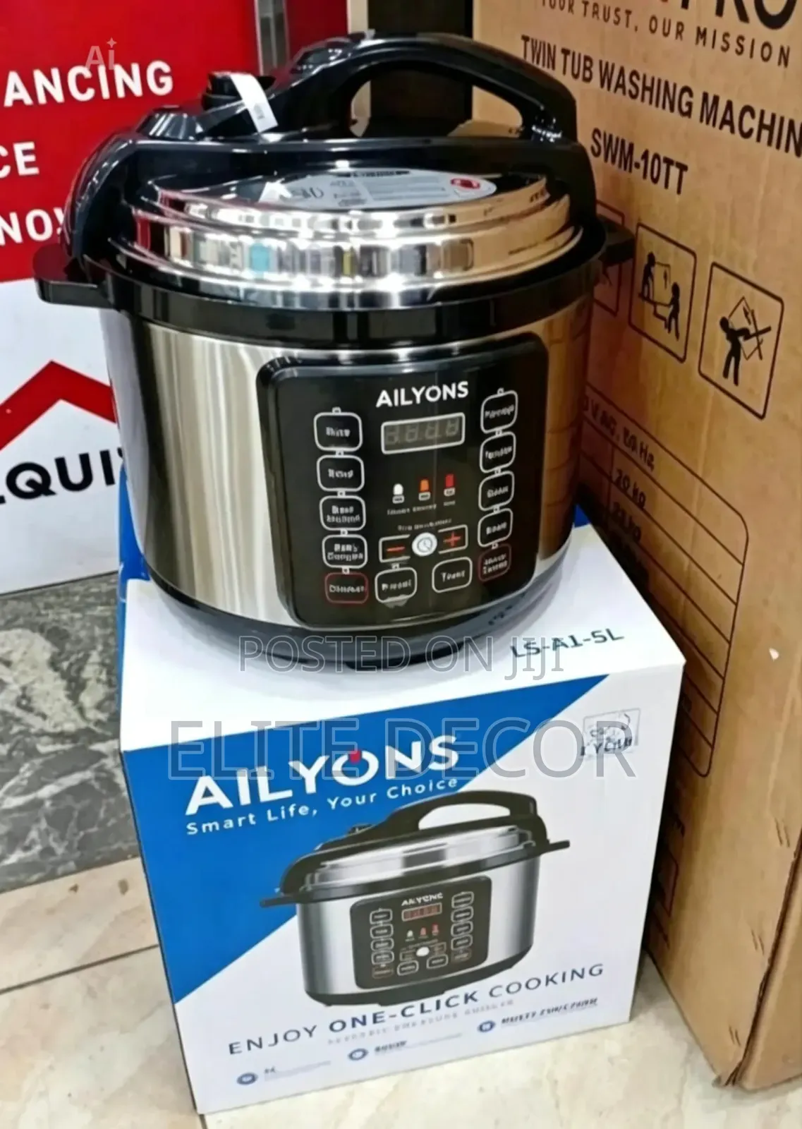 Ailyons Electric Pressure Cooker Capacity:5ltrs