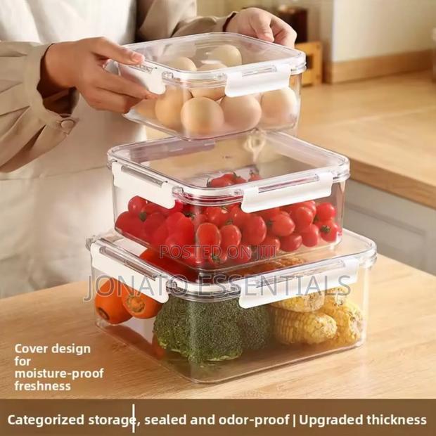 3-Piece Airtight Acrylic Food Storage Container Set - Clear