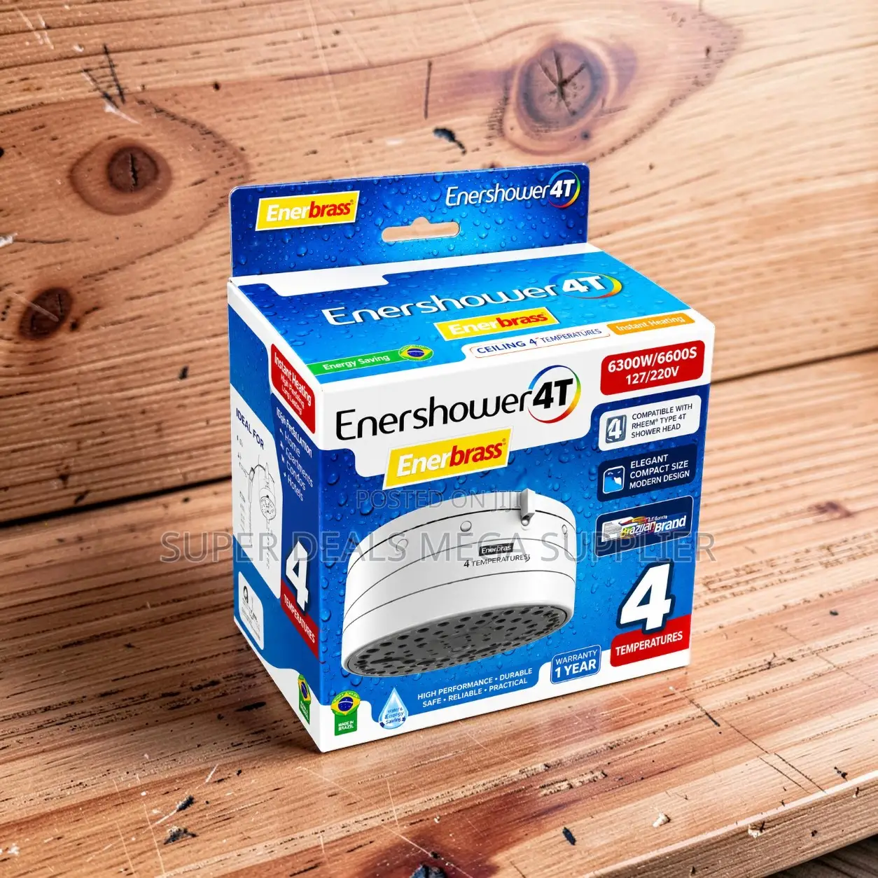 Enerbras Enershower Shock Protection 4t Instant Heater Shower Head