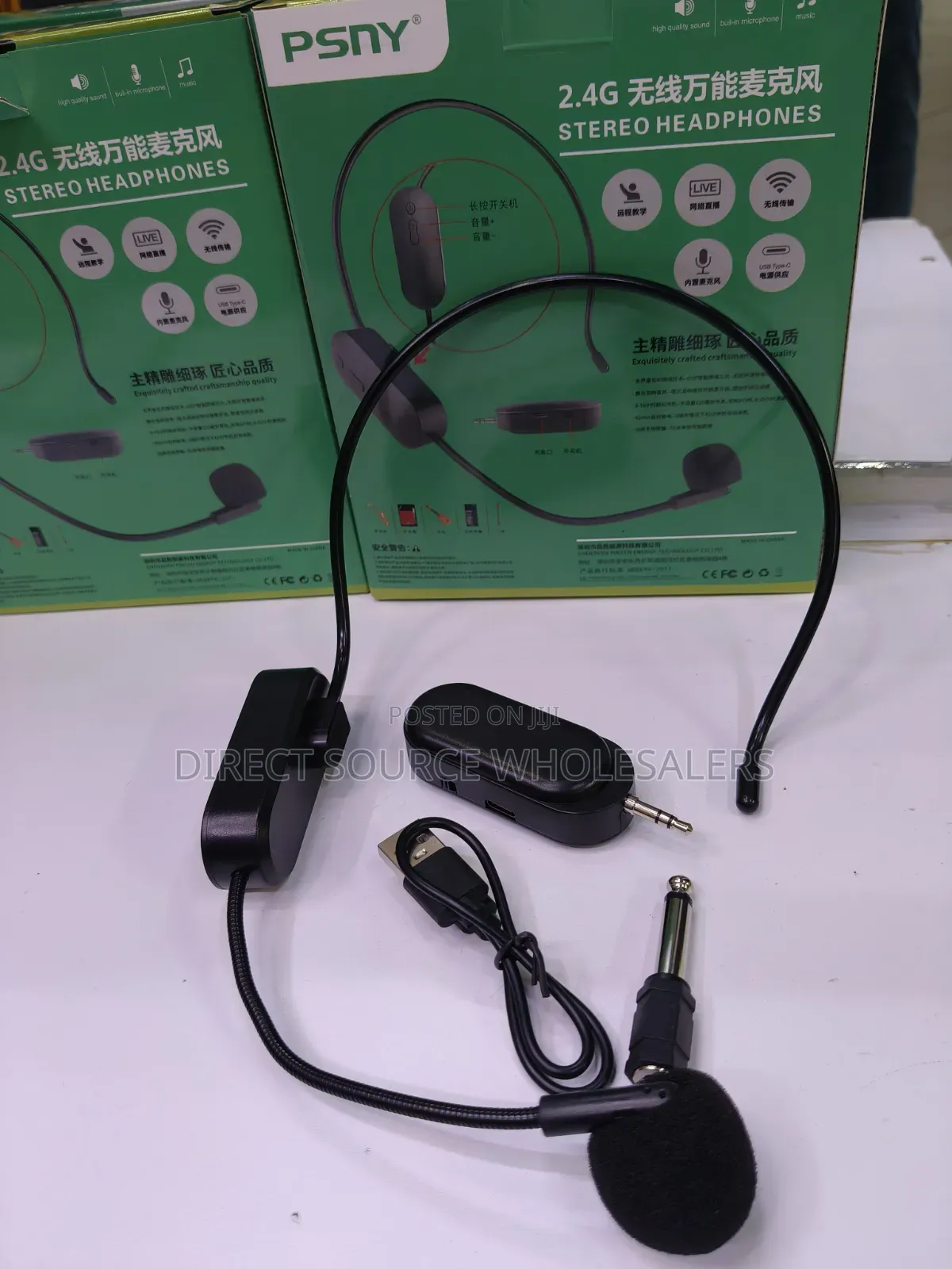 2.4ghz Wireless Stereo Headphones With Mic