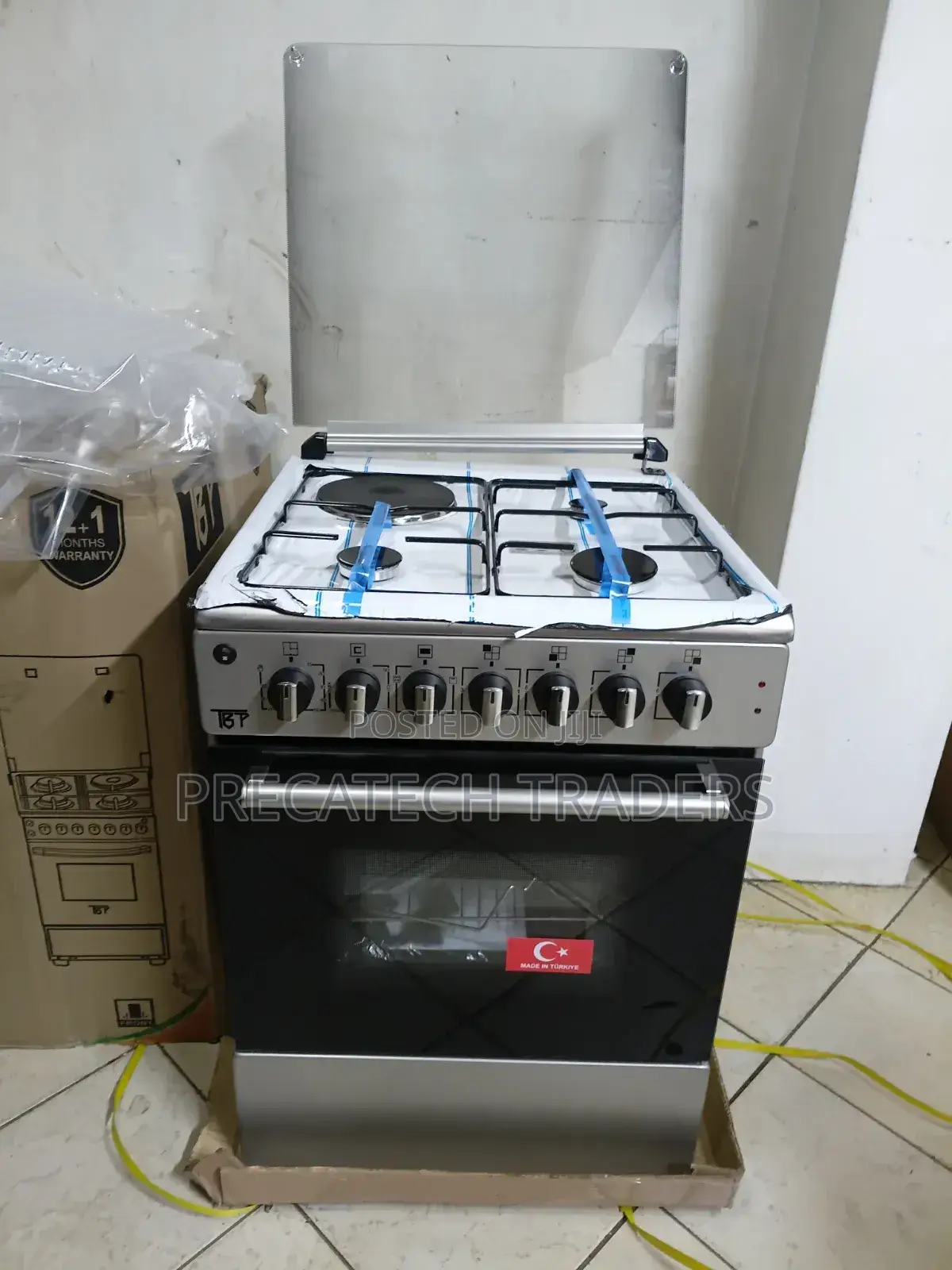 TBP 60x60 Standing Cooker – 4 Gas + 2 Electric Burners