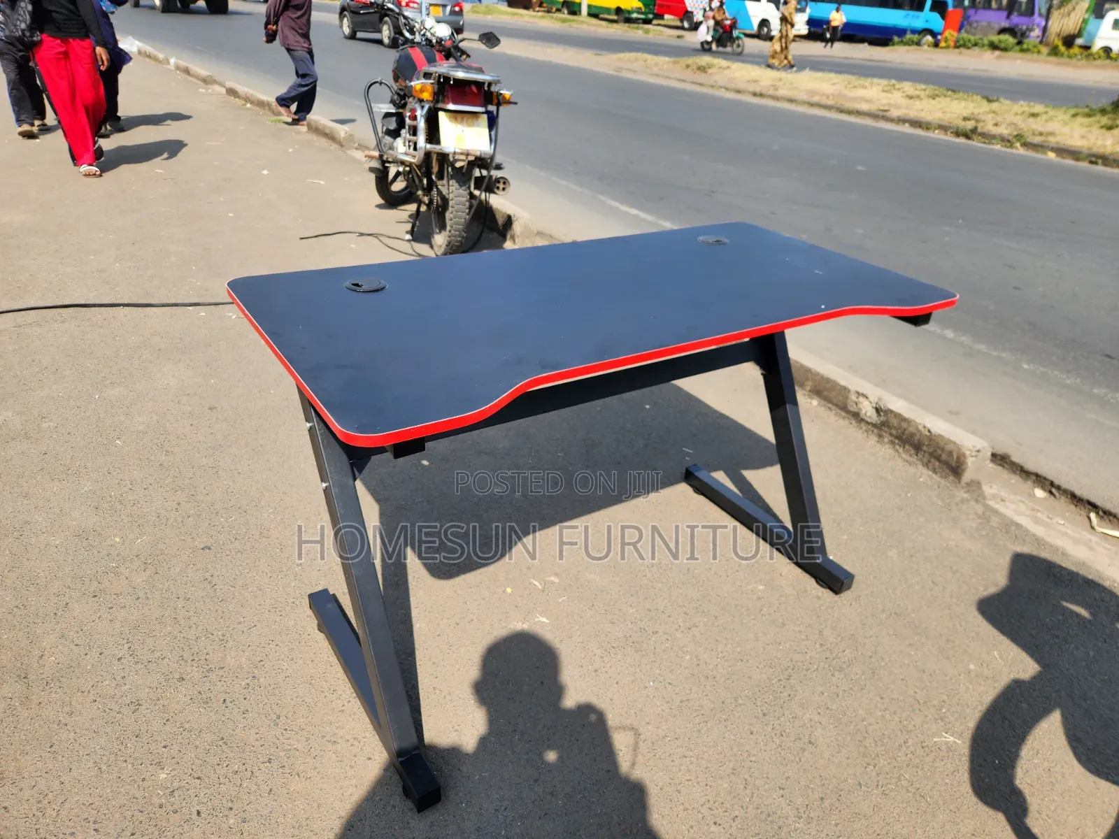 Modern Gaming Desk / Computer Office Desk – Black Red
