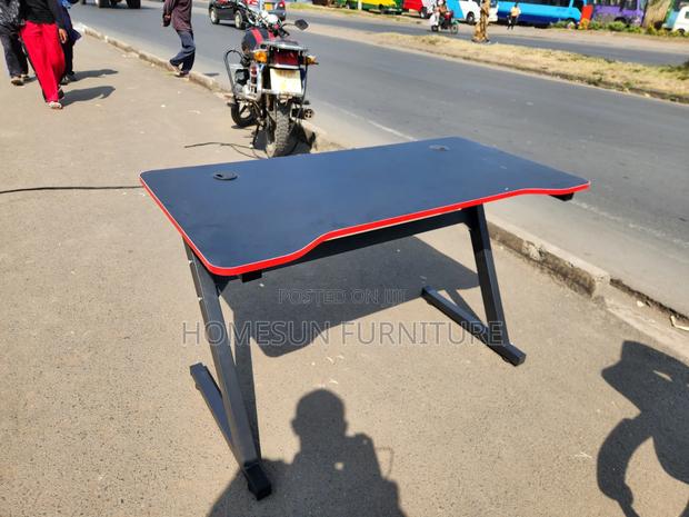 Modern Gaming Desk / Computer Office Desk – Black Red - thumbnail 2