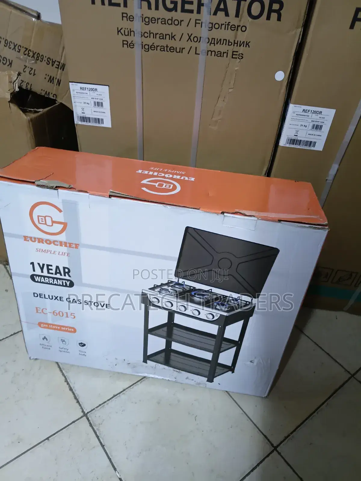 Eurochef Ec-6015 5 Burner Gas Stove With Stand