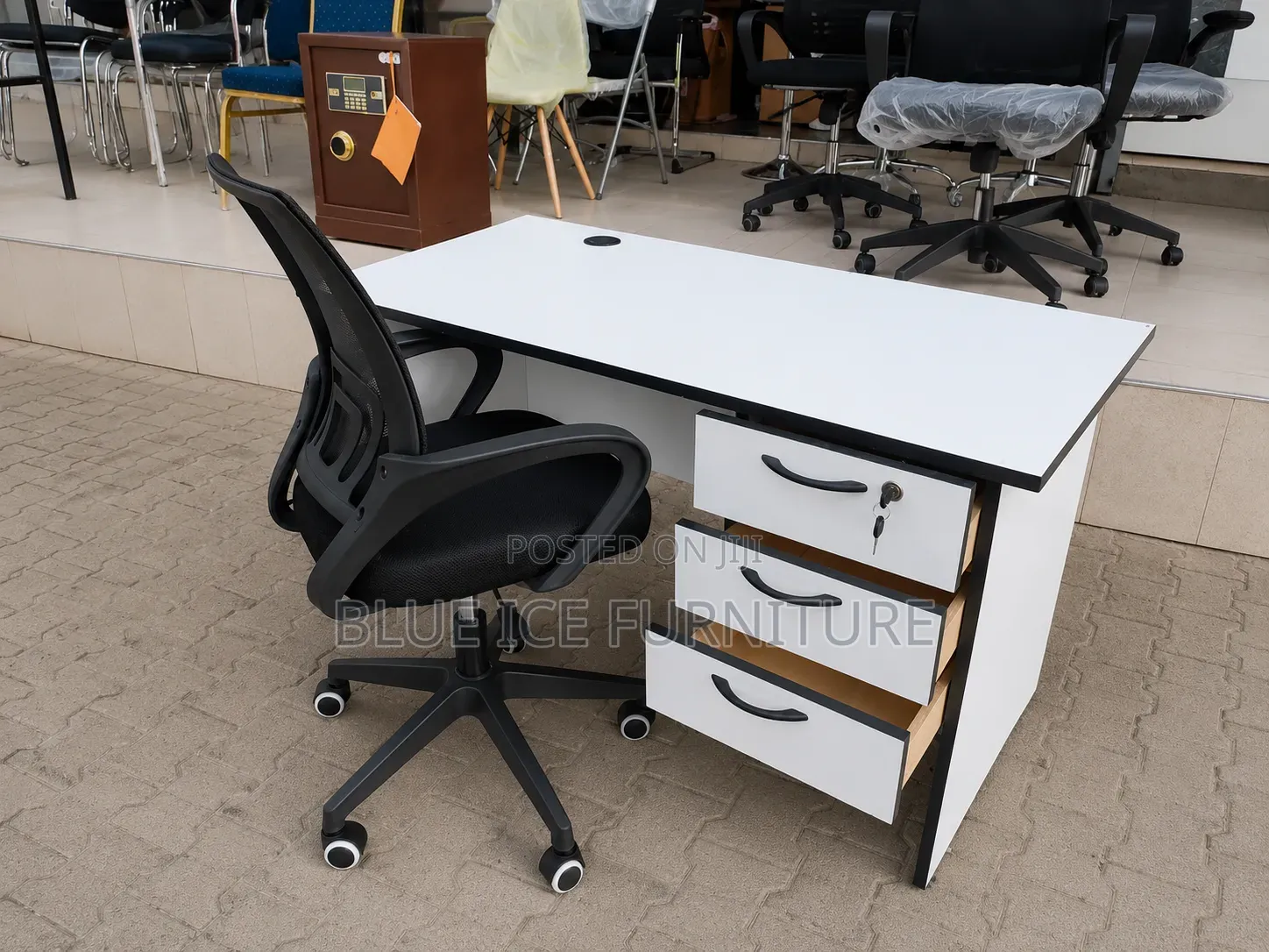 Office White Desk 1.2m Length