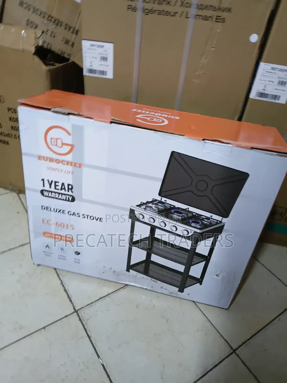 Cooker With Shelves Brand New Eurochef Ec-5 Burner Gas Stove