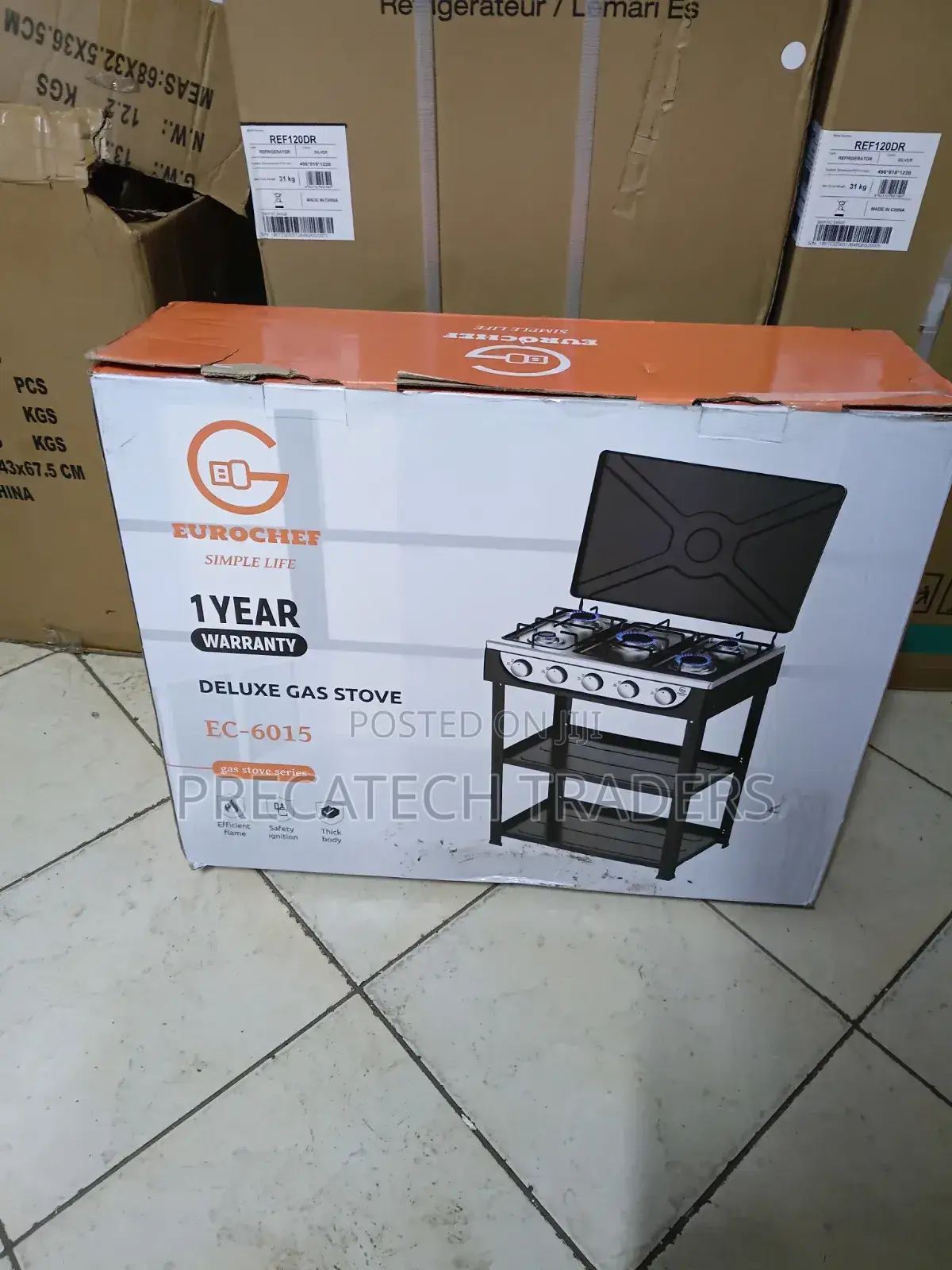 Eurochef 5 Burner Deluxe Gas Cooker – 1 Year Warranty