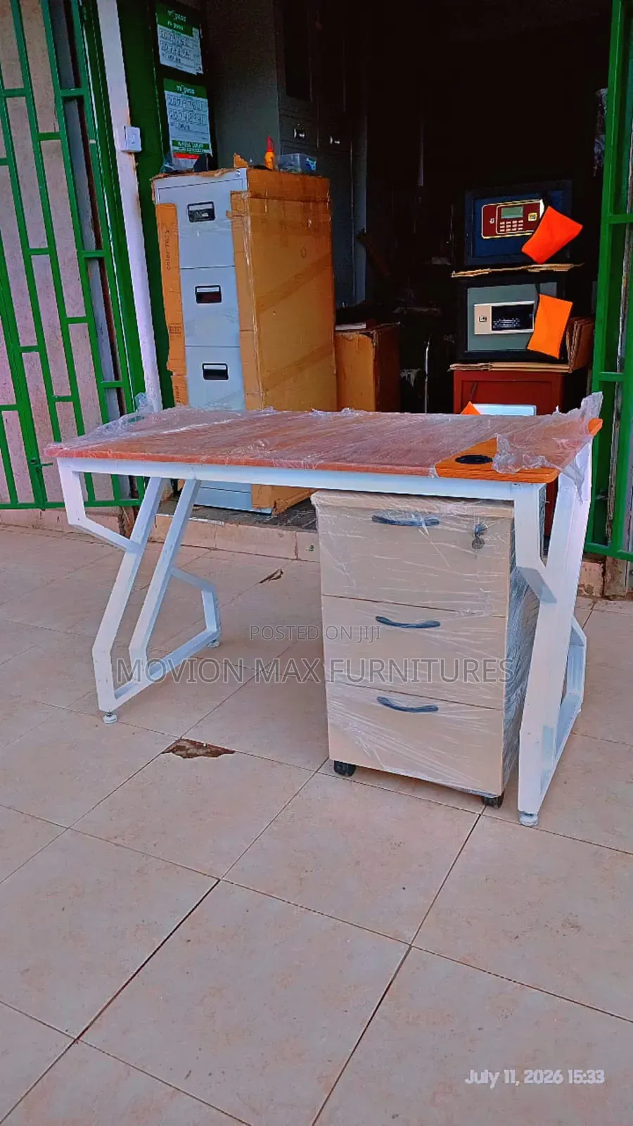 Storage Cabinet Metallic Office Table