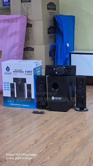 Nunix Nu-A60 12000w X-Bass Multimedia Speaker System | 3.1 Channels