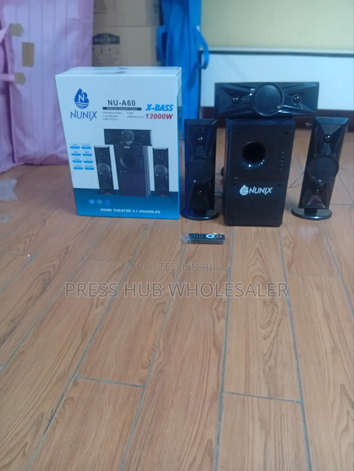 Nunix Nu-A60 12000w X-Bass Multimedia Speaker System | 3.1 Channels