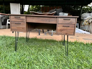 Sleek Walnut Home Office Desk, Hairpin Legs (Karen)