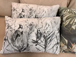 Striking Safari Botanical Print Pillows, Set of 4, 55x35cm (Karen)