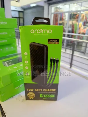 Oraimo 10000mah 12w Fast Charge Power Bank With Built-Smart Charging