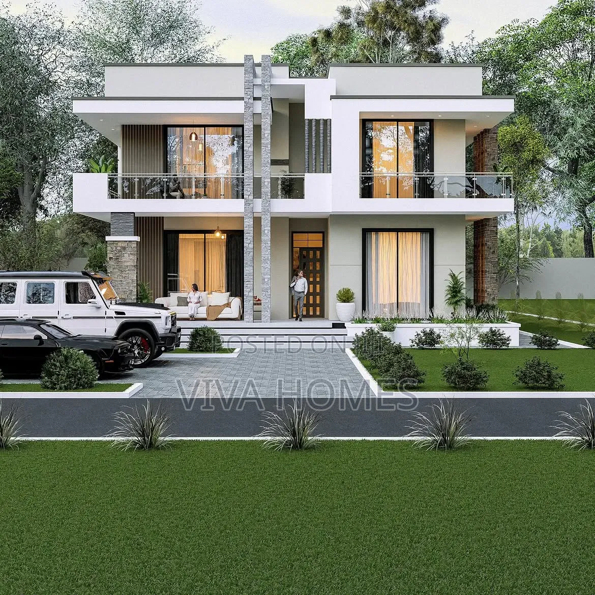 Modern 4 Bedroom Mansion Architectural Design