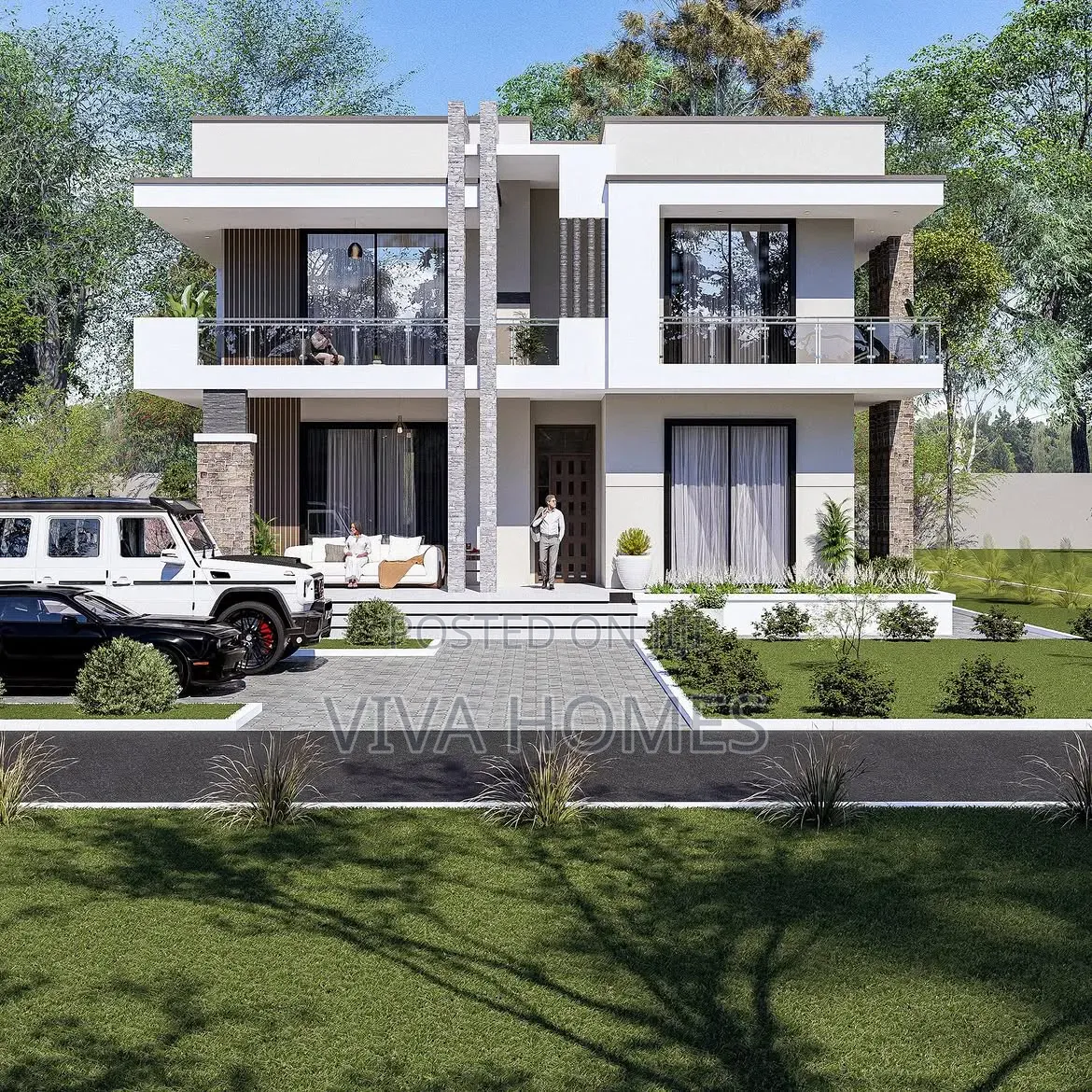 Modern 4 Bedroom Mansion Architectural Design