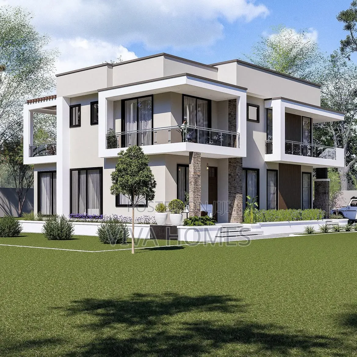 Modern 4 Bedroom Mansion Architectural Design