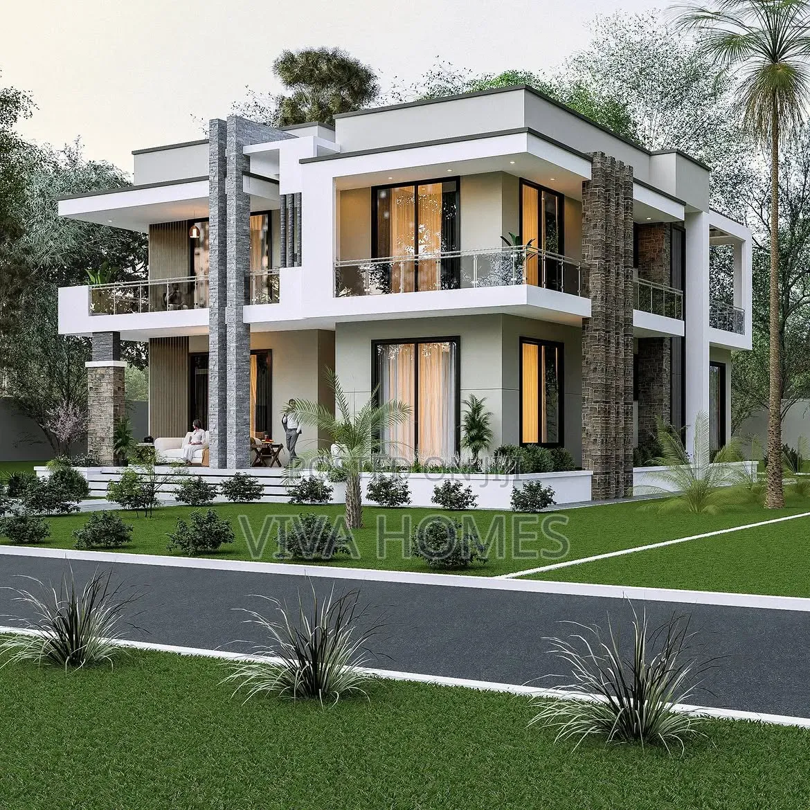 Modern 4 Bedroom Mansion Architectural Design