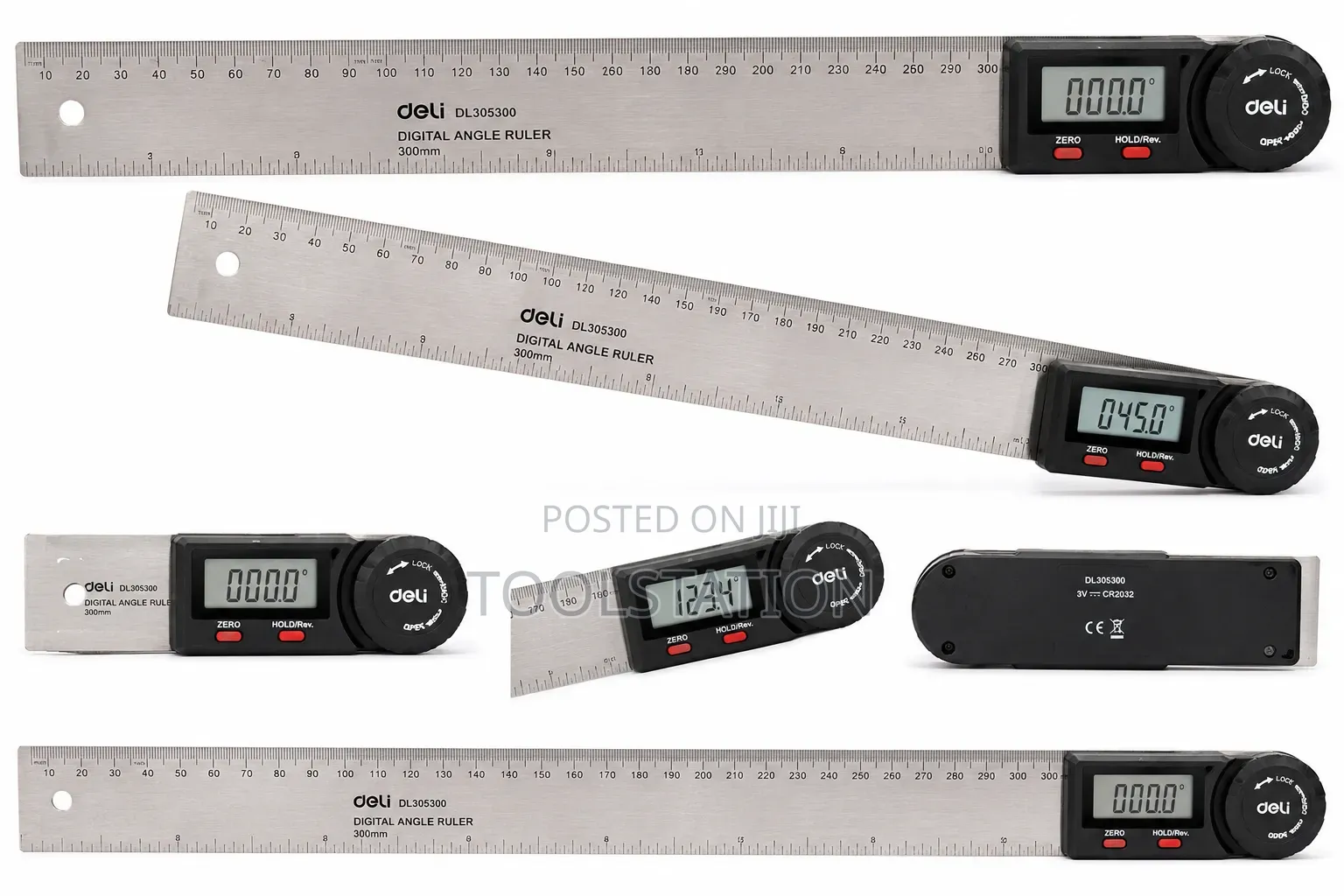 Angle Ruler Digital 300mm Deli Dl305300 | High Precision