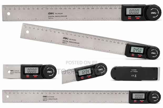 Angle Ruler Digital 300mm Deli Dl305300 | High Precision