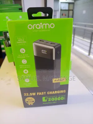 Oraimo Power 20000mah 22.5 Fast Charging Power Bank With Led Display