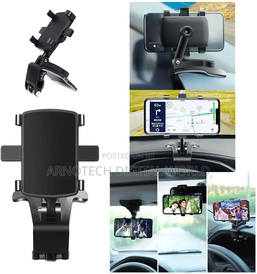 Multifunctional 360° Swiveling Car Dashboard Mobile Phone Holder