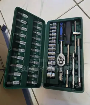 46 Pieces Compact Socket Screwdriver Bit Storage Set