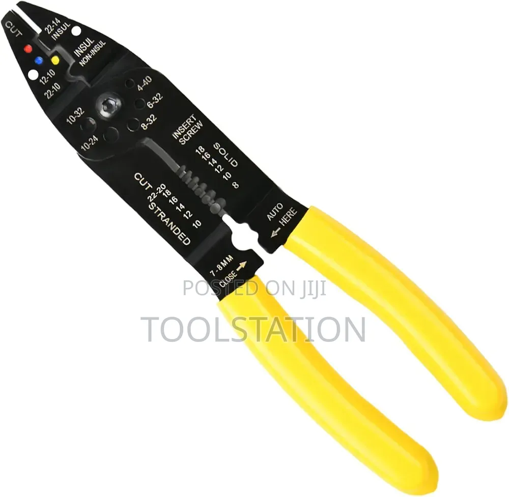 Wire Stripping Plier, Size 8.5" Deli Tool Edl2661, 7 In 1wire Stripper