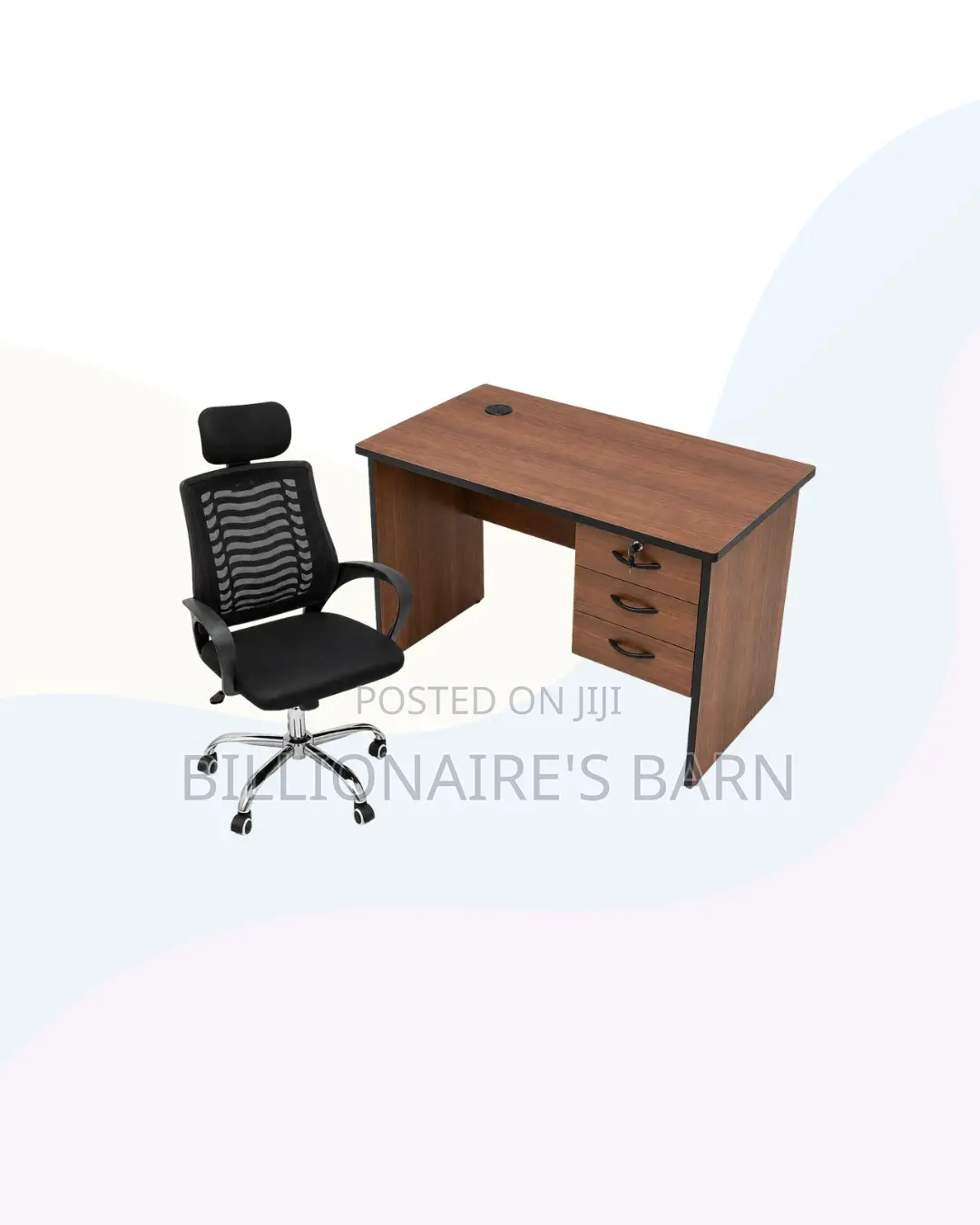 Practical 1m Desk and Headrest Mesh Chair for Better Workdays