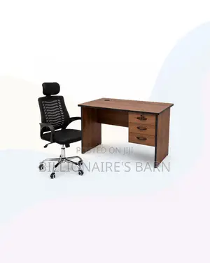 Practical 1m Desk and Headrest Mesh Chair for Better Workdays