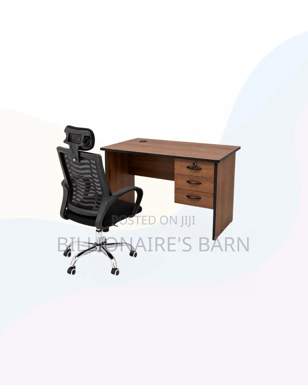 Practical 1m Desk and Headrest Mesh Chair for Better Workdays