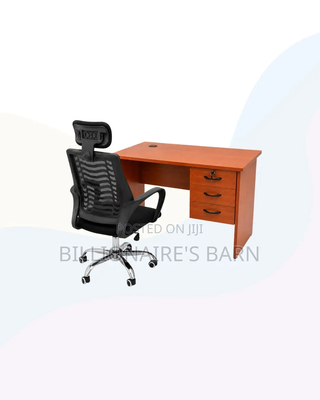 Practical 1m Desk and Headrest Mesh Chair for Desk Productivity