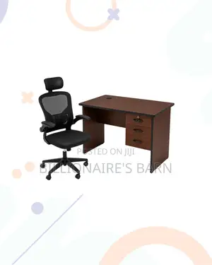 Compact 1m Desk Black Flip-Up Arms Ergonomic Chair for Smooth Routines
