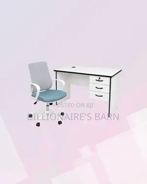 Practical 1m Desk and Mid-Back Ergonomic Chair for Daily Productivity