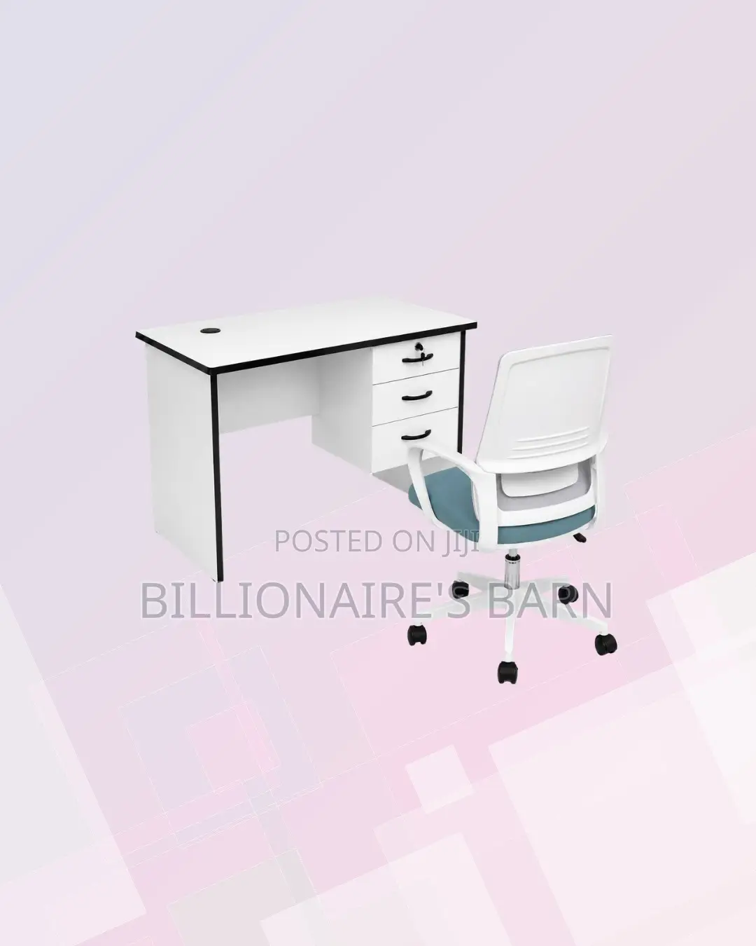Practical 1m Desk and Mid-Back Ergonomic Chair for Daily Productivity
