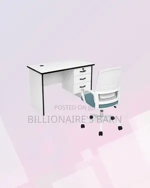 Practical 1m Desk and Mid-Back Ergonomic Chair for Daily Productivity