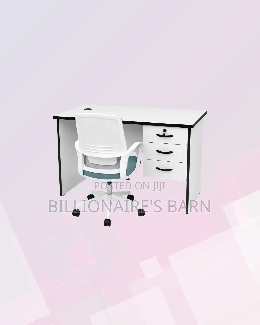 Practical 1m Desk and Mid-Back Ergonomic Chair for Daily Productivity