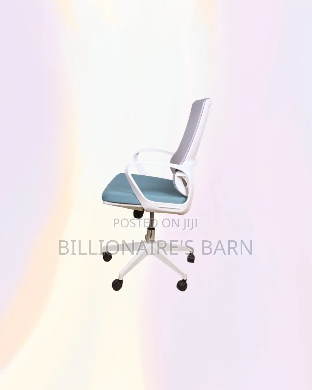 Practical White Mid Back Mesh Office Chair for Reception and Guest Use
