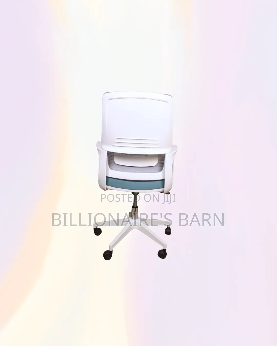 Practical White Mid Back Mesh Office Chair for Reception and Guest Use