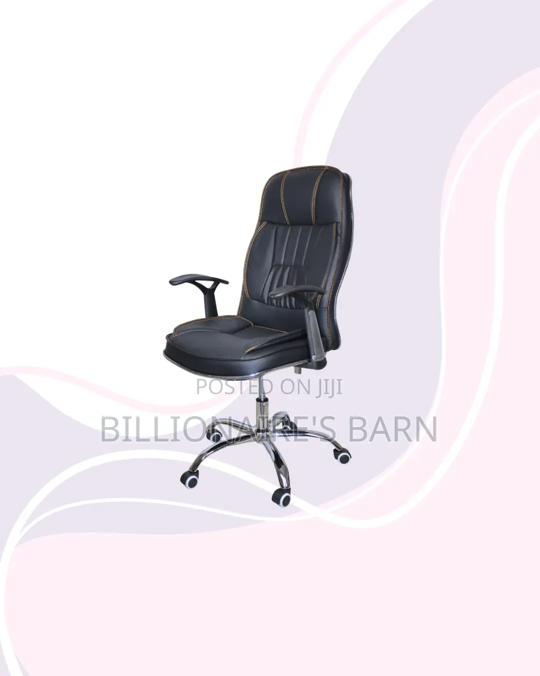 Executive Leather Office Chair High Back for Flexible Desk Setups