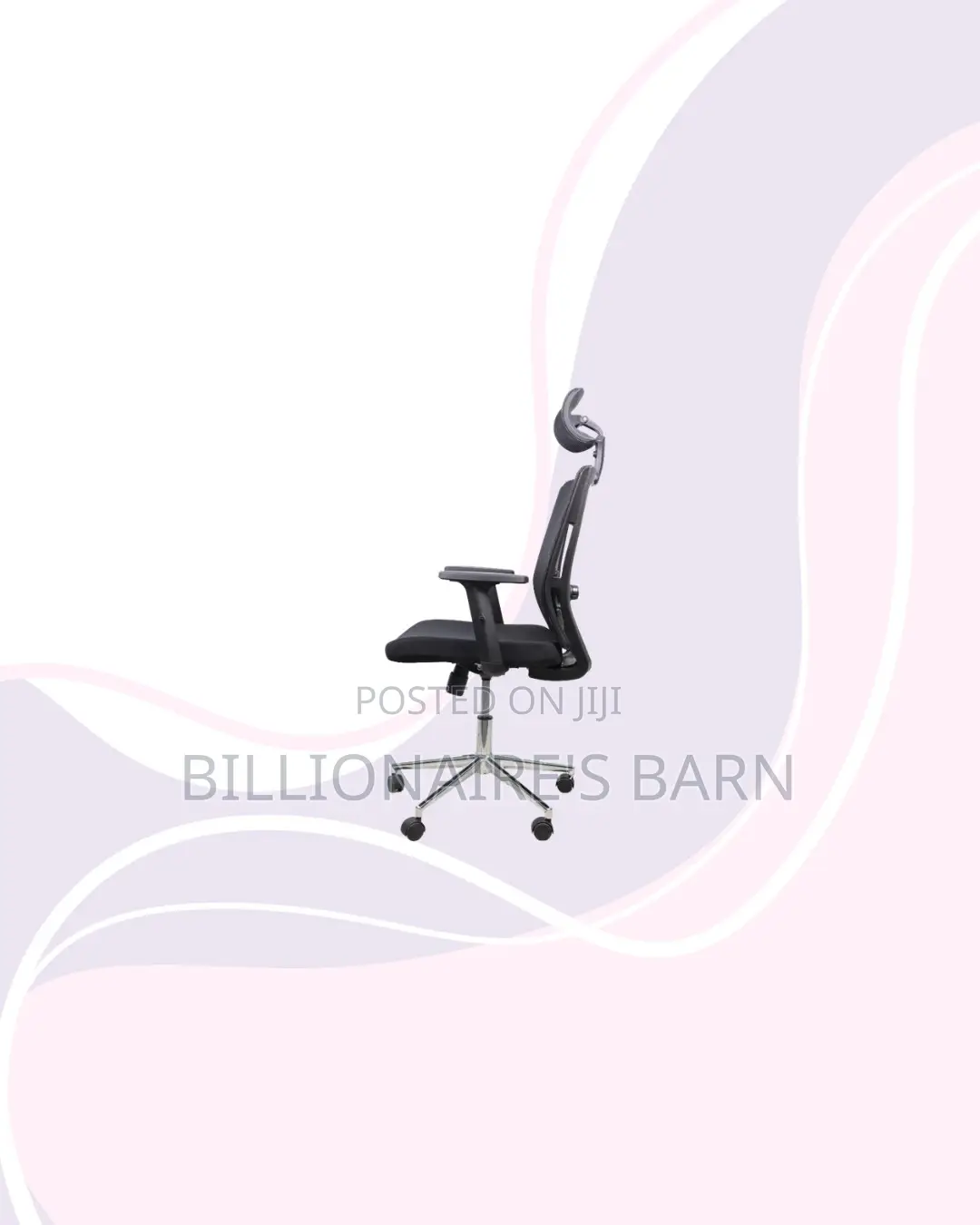 Black Mesh Office Chair With Headrest for Flexible Desk Setups