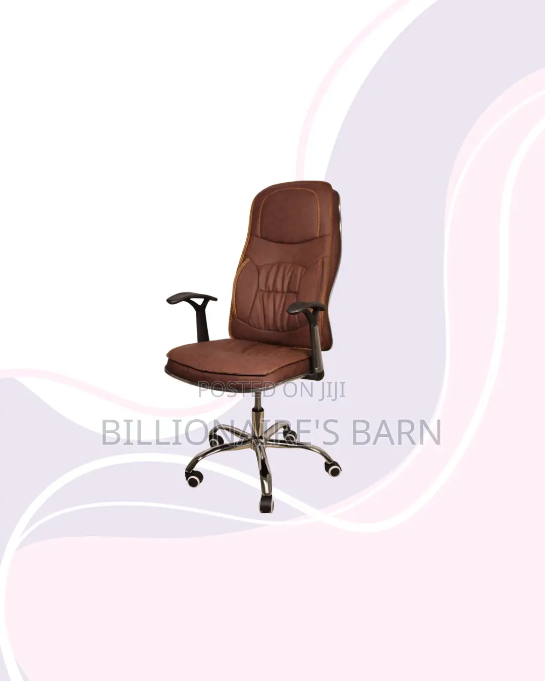 Ergonomic Executive Leather Chair High Back for Flexible Desk Setups