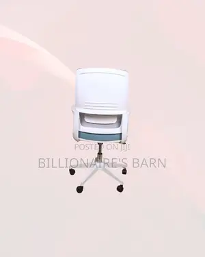 Practical White Mid Back Mesh Office Chair for Flexible Desk Setups