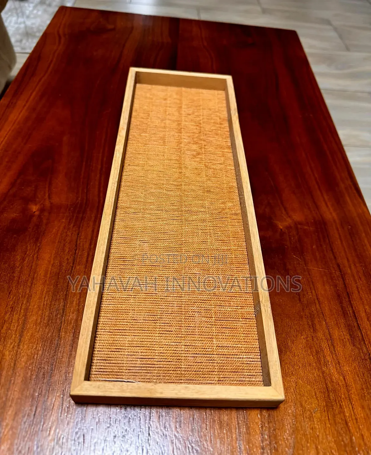 Natural Bamboo Table Runner Wooden Serving Tray Set (Karen)