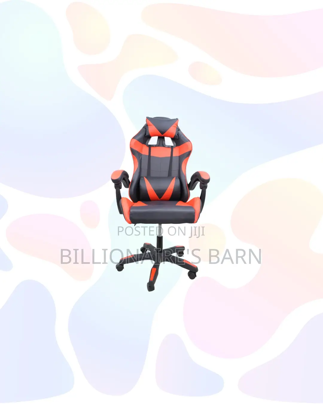 Red Racing Gaming Chair Ergonomic Support for Flexible Desk Setups