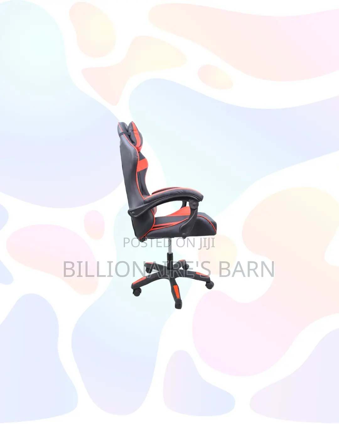 Red Racing Gaming Chair Ergonomic Support for Flexible Desk Setups