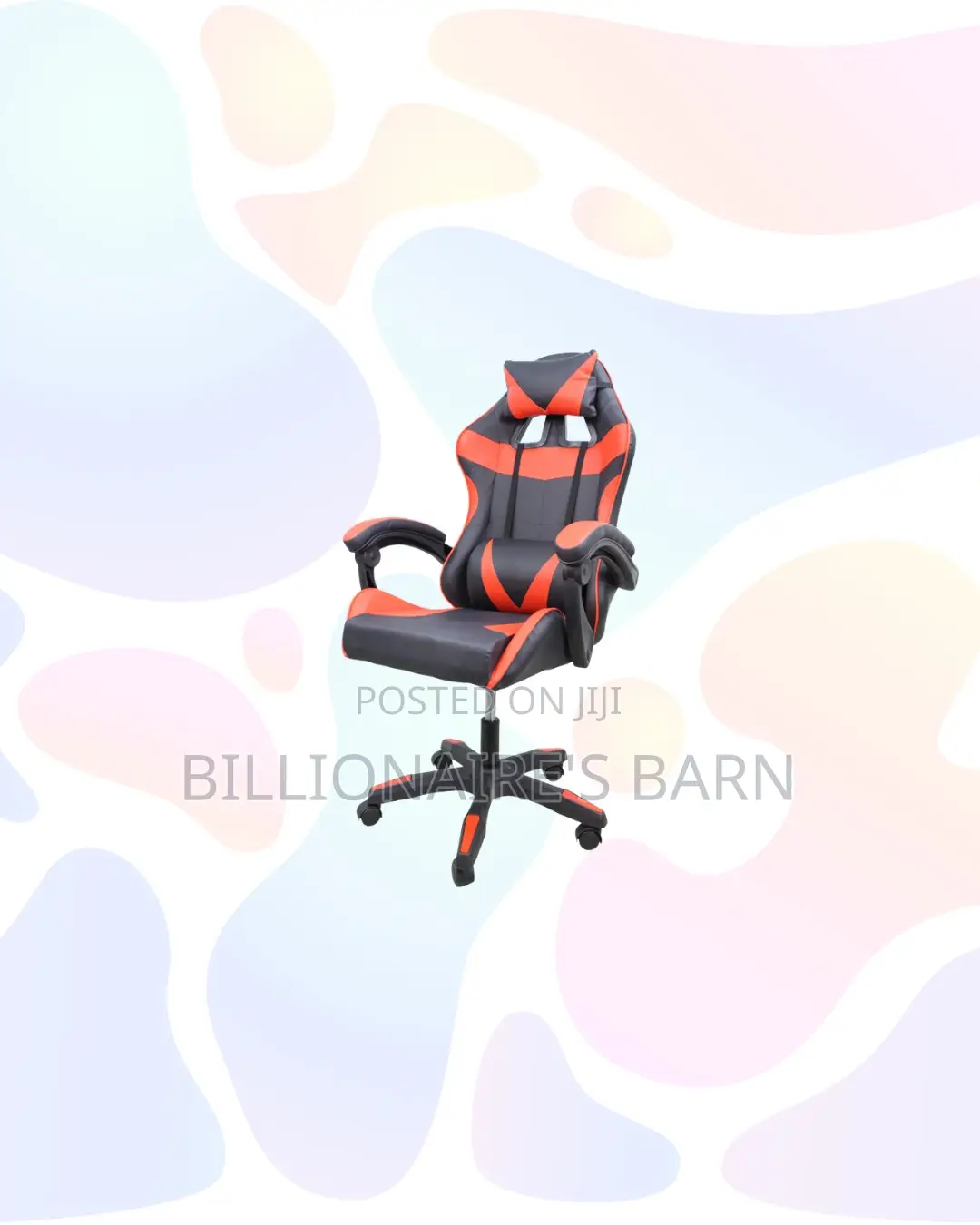 Red Racing Gaming Chair Ergonomic Support for Flexible Desk Setups